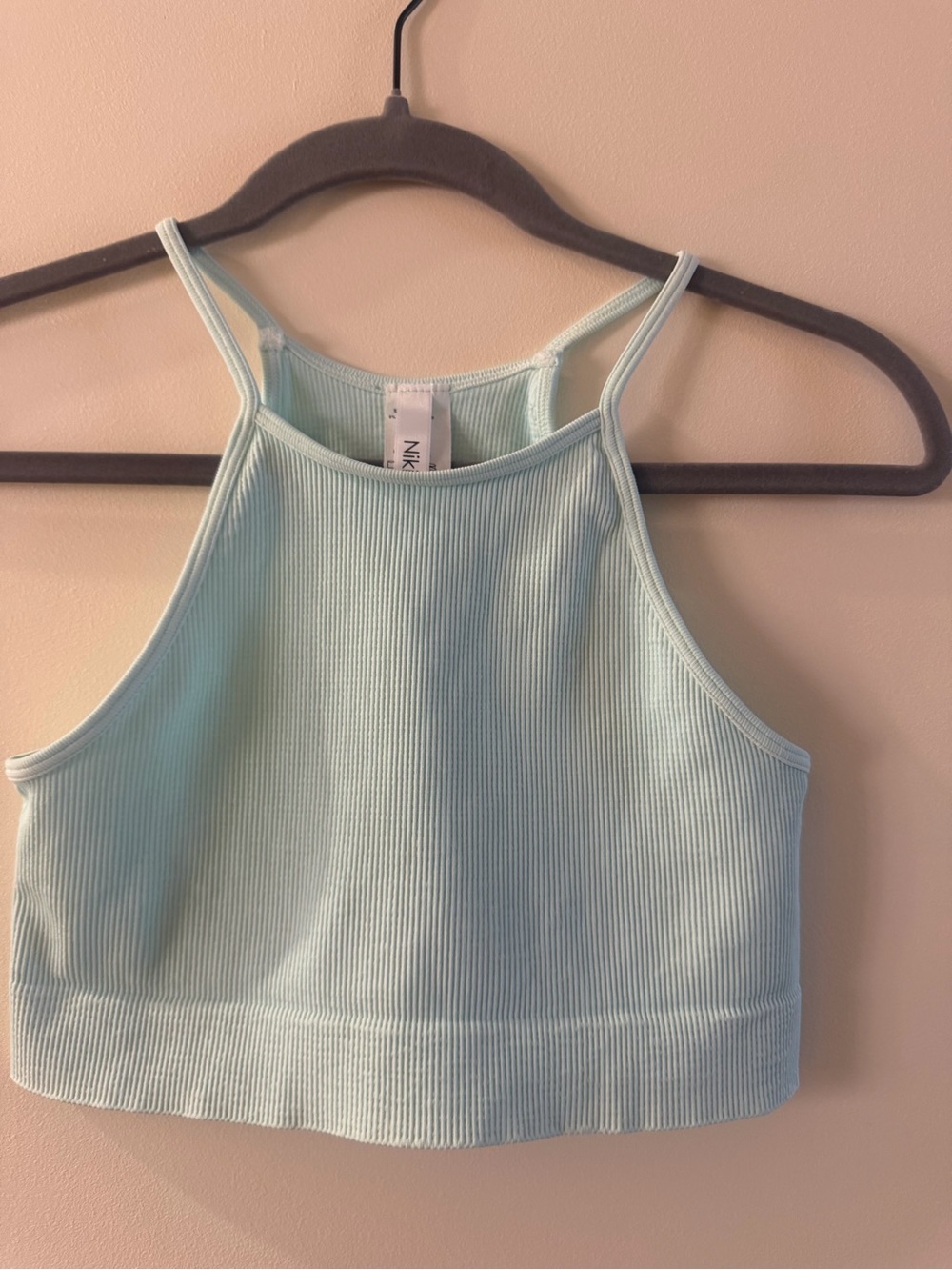 Nikibiki Light Mint Ribbed Cropped Tank Top